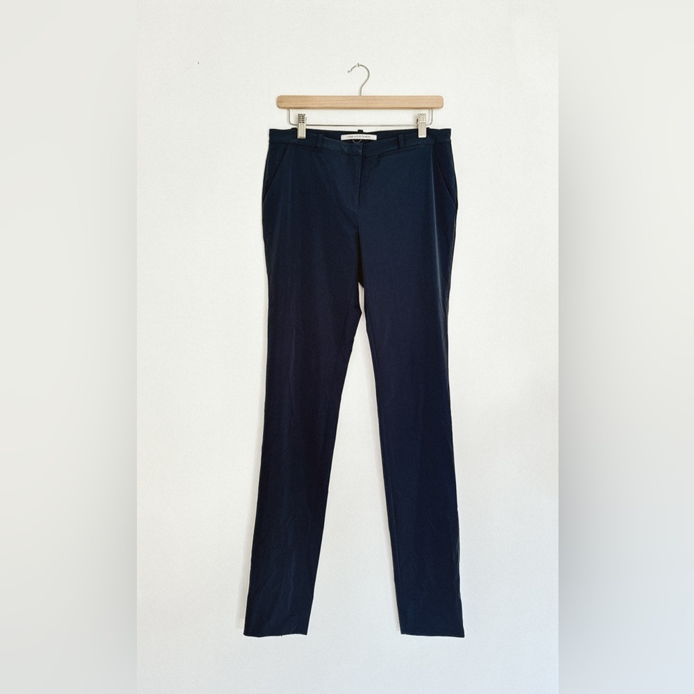 Diane Von Furstenberg Anabelle Poplin Trouser Pant Steel Blue - Size 6